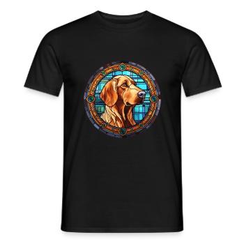 Cao de Castro Laboreiro Hunderasse Buntglas Co - Männer T-Shirt - Schwarz - Vorne - AI Model Male 178 light (178cm)