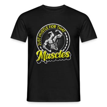 Entraîneur Muscles Pumper Studio - T-shirt homme - noir - Devant - AI Model Male 178 light (178cm)
