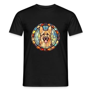 Karst berger chien race vitrail coloré Wa - T-shirt homme - noir - Devant - AI Model Male 178 light (178cm)