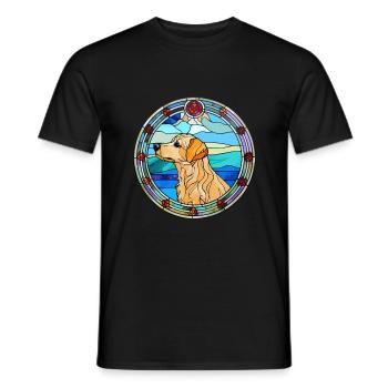 Neuseeland Heading Hund Rasse Buntglas Colorf - Männer T-Shirt - Schwarz - Vorne - AI Model Male 178 light (178cm)