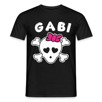 Piratin Gabi Design für Mädchen und Frauen - Männer T-Shirt - Schwarz - Vorne - AI Model Male 178 light (178cm)