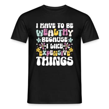 Reich Geschäft Gesundheit - Männer T-Shirt - Schwarz - Vorne - AI Model Male 178 light (178cm)