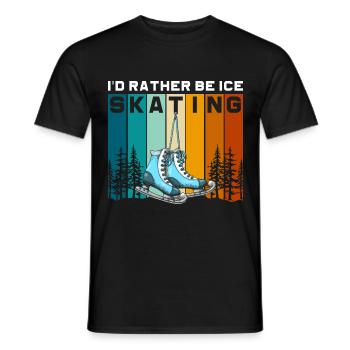 Patinage sur glace Patins à glace Patinage sur glace froide - T-shirt homme - noir - Devant - AI Model Male 178 light (178cm)