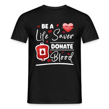 Blutspender Blut Blutgruppe - Männer T-Shirt - Schwarz - Vorne - AI Model Male 178 light (178cm)