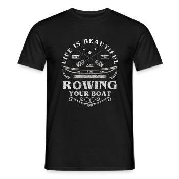 Ruderer Steuermann Wettkampf Kraftsport - Männer T-Shirt - Schwarz - Vorne - AI Model Male 178 light (178cm)