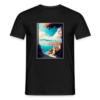 Split Kroatien Vintage Reiseposter WPA Souvenir - Männer T-Shirt - Schwarz - Vorne - AI Model Male 178 light (178cm)