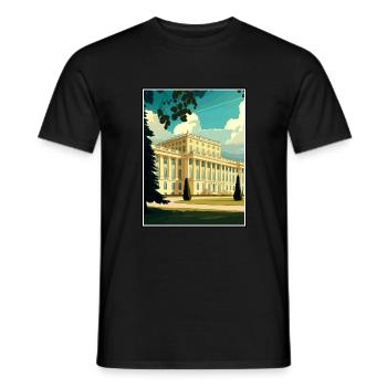 Schönbrunn Palace Austria Vintage Travel Poster - Men's T-Shirt - black - Front - AI Model Male 178 light (178cm)