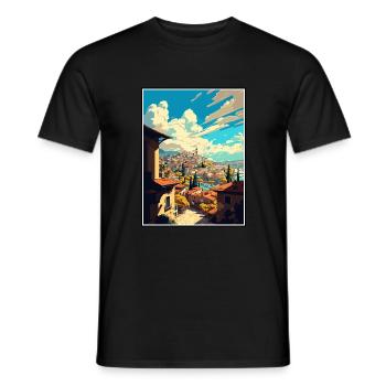 Gaziantep Turquie Vintage voyage affiche Souvenir - T-shirt homme - noir - Devant - AI Model Male 178 light (178cm)