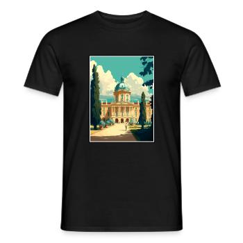 Potsdam Germany Vintage Travel Poster WPA Souvenir - Men's T-Shirt - black - Front - AI Model Male 178 light (178cm)