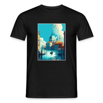 Venedig Italien Dekoration Markusplatz Souvenir - Männer T-Shirt - Schwarz - Vorne - AI Model Male 178 light (178cm)