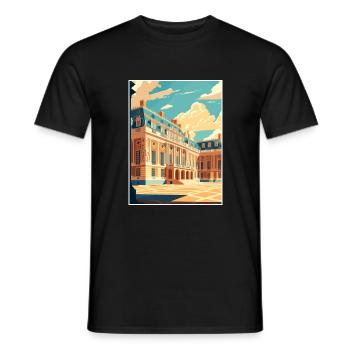 Versailles Palace West Decoration Travel Poster - Men's T-Shirt - black - Front - AI Model Male 178 light (178cm)