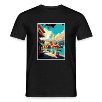 Thessalonique Grèce Décoration Affiche De Voyage - T-shirt homme - noir - Devant - AI Model Male 178 light (178cm)