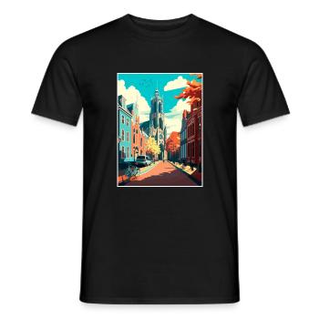Utrecht Dekoration Niederlande Reiseposter - Männer T-Shirt - Schwarz - Vorne - AI Model Male 178 light (178cm)