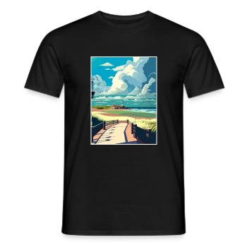 Vandvoort West Decoration Netherlands Souvenir - Men's T-Shirt - black - Front - AI Model Male 178 light (178cm)