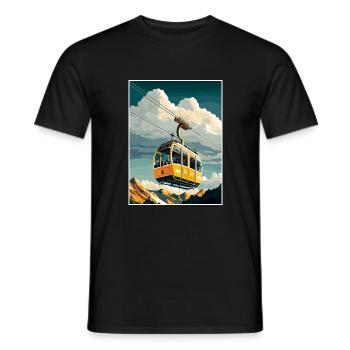 Penkenbahn Austria Vintage Reiseplakat Souvenir - Männer T-Shirt - Schwarz - Vorne - AI Model Male 178 light (178cm)
