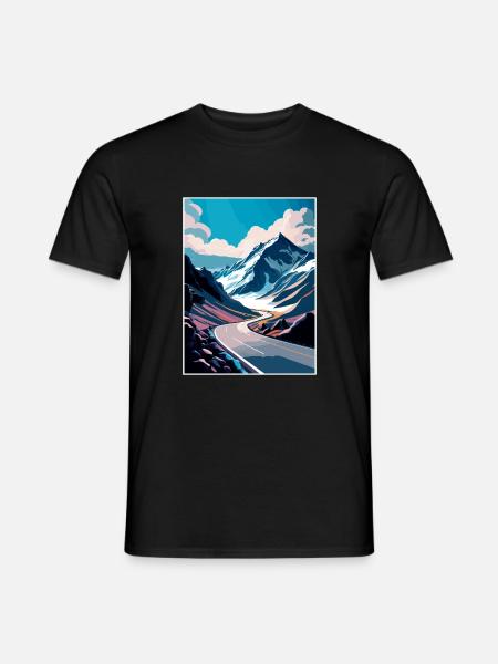 Mountain Grossglockner Austria Travel Poster - Men's T-Shirt - black