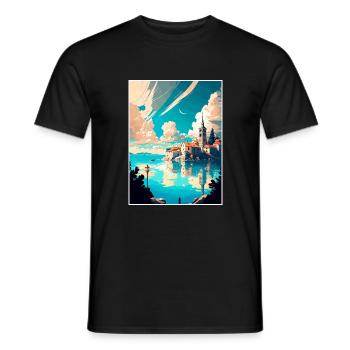 Split Kroatien Vintage Reiseposter WPA Souvenir - Männer T-Shirt - Schwarz - Vorne - AI Model Male 178 light (178cm)