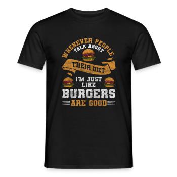 Nourriture Tout ce que vous pouvez manger Mangeurs lourds - T-shirt homme - noir - Devant - AI Model Male 178 light (178cm)