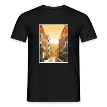 Grenade Espagne Vintage voyage affiche WPA Souvenir - T-shirt homme - noir - Devant - AI Model Male 178 light (178cm)
