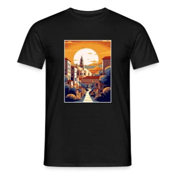 Toledo Spain Vintage Travel Poster WPA Souvenir - Men's T-Shirt - black - Front - AI Model Male 178 light (178cm)