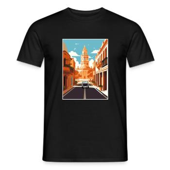 Cordoue Espagne Vintage voyage affiche WPA Souvenir - T-shirt homme - noir - Devant - AI Model Male 178 light (178cm)