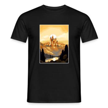Segovia Spain Vintage Travel Poster WPA Souvenir - Men's T-Shirt - black - Front - AI Model Male 178 light (178cm)