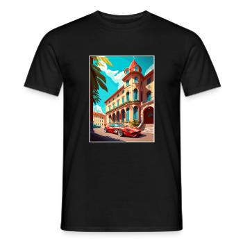 Maranello Italie Vintage voyage affiche WPA Souvenir - T-shirt homme - noir - Devant - AI Model Male 178 light (178cm)