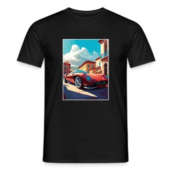 Maranello Italie Vintage voyage affiche WPA Souvenir - T-shirt homme - noir - Devant - AI Model Male 178 light (178cm)