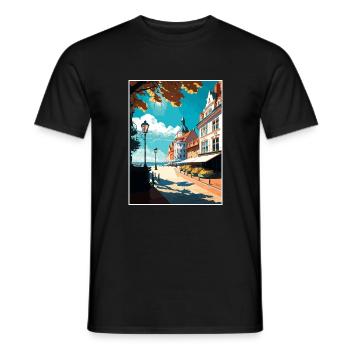 Sopot Polen Vintage Reiseposter WPA Souvenir - Männer T-Shirt - Schwarz - Vorne - AI Model Male 178 light (178cm)
