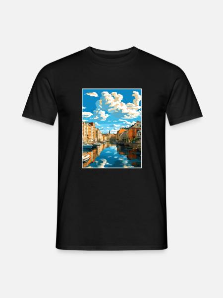 Tampere Finland Vintage matkailujuliste WPA matkamuisto - Miesten T-paita - musta