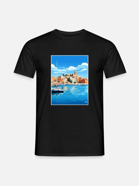 Îles Baléares Espagne Vintage voyage affiche WPA - T-shirt homme - noir