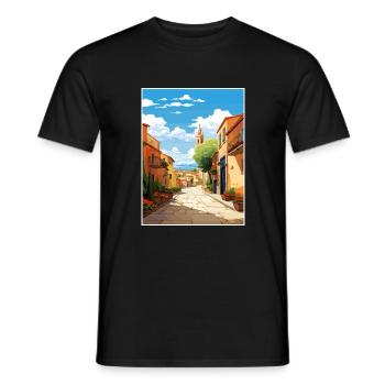 Tarragona Spain Vintage Travel Poster WPA Souvenir - Men's T-Shirt - black - Front - AI Model Male 178 light (178cm)