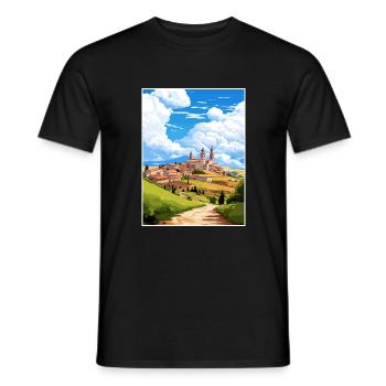 Castilla Y Leon Spain Vintage Travel Poster WPA - Men's T-Shirt - black - Front - AI Model Male 178 light (178cm)
