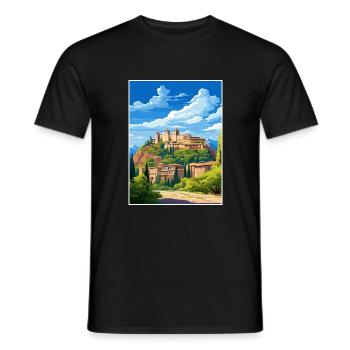 Alhambra Spain Vintage Travel Poster WPA Souvenir - Men's T-Shirt - black - Front - AI Model Male 178 light (178cm)