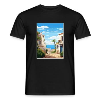Almeria Spanien Vintage Reiseposter WPA Souvenir - Männer T-Shirt - Schwarz - Vorne - AI Model Male 178 light (178cm)