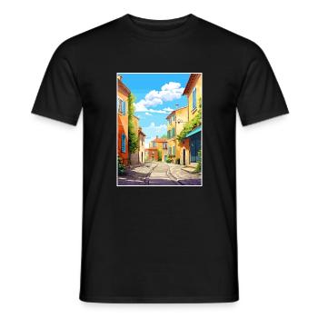 Aix En Provence Frankreich Vintage Reiseplakat WPA - Männer T-Shirt - Schwarz - Vorne - AI Model Male 178 light (178cm)