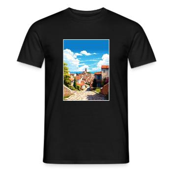 Estrémadure Espagne Vintage Travel Poster Souvenir - T-shirt homme - noir - Devant - AI Model Male 178 light (178cm)