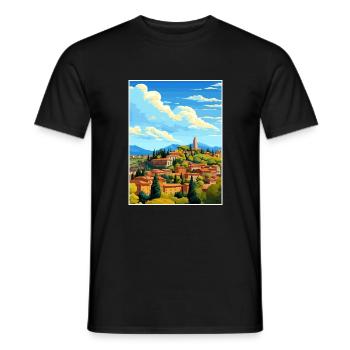 Aix En Provence Frankreich Vintage Reiseplakat WPA - Männer T-Shirt - Schwarz - Vorne - AI Model Male 178 light (178cm)