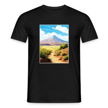 Parc national du Teide Espagne Affiche de voyage vintage - T-shirt homme - noir - Devant - AI Model Male 178 light (178cm)