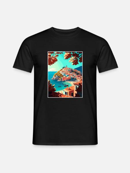 Parga Hellas dekorasjon Vintage reiseplakat WPA - Mænd T-shirt - sort
