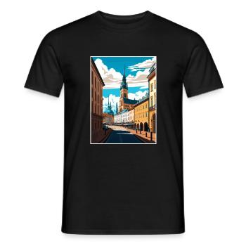 Olomouc République tchèque Vintage Travel Poster WPA - T-shirt homme - noir - Devant - AI Model Male 178 light (178cm)