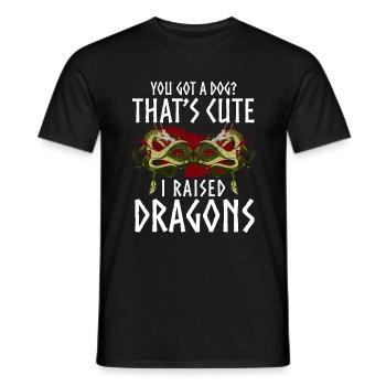 Dragons Mythical Creatures Books - Men's T-Shirt - black - Front - AI Model Male 178 light (178cm)