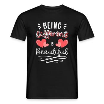 Différents, fiers, différents - T-shirt homme - noir - Devant - AI Model Male 178 light (178cm)