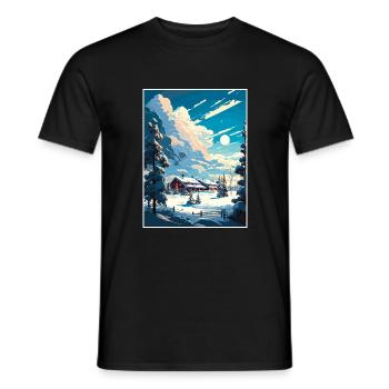 Kiruna Sweden Vintage Travel Poster WPA Souvenir - Men's T-Shirt - black - Front - AI Model Male 178 light (178cm)