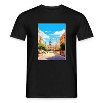Valencia Spanien Vintage Reiseposter WPA Souvenir - Männer T-Shirt - Schwarz - Vorne - AI Model Male 178 light (178cm)