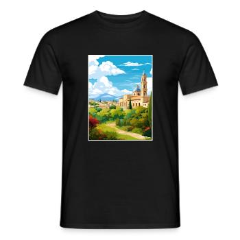 Cordoue Espagne Vintage voyage affiche WPA Souvenir - T-shirt homme - noir - Devant - AI Model Male 178 light (178cm)