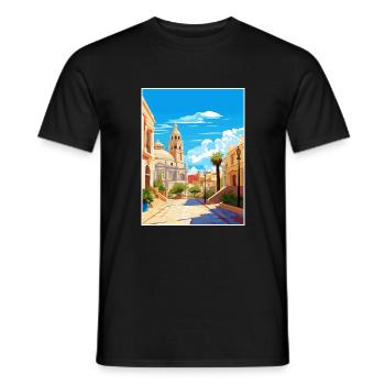Murica Spanien Vintage Reiseposter WPA Souvenir - Männer T-Shirt - Schwarz - Vorne - AI Model Male 178 light (178cm)