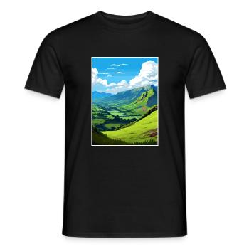 Madeira Portugal Vintage Reiseposter Souvenir - Männer T-Shirt - Schwarz - Vorne - AI Model Male 178 light (178cm)