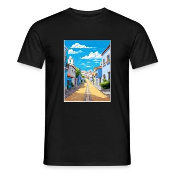 Vila Franca de Xira Portugal Vintage Reiseposter - Männer T-Shirt - Schwarz - Vorne - AI Model Male 178 light (178cm)