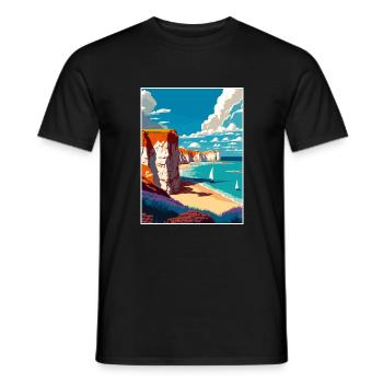 Westgate On Sea Angleterre Affiche de voyage vintage WPA - T-shirt homme - noir - Devant - AI Model Male 178 light (178cm)
